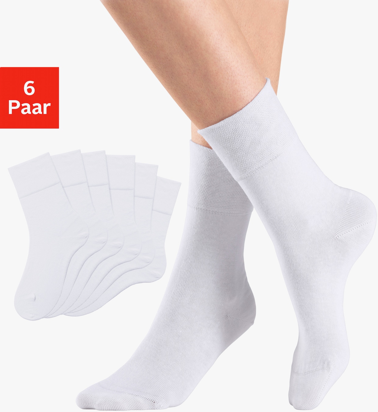 H.I.S Socken - 6x weiss