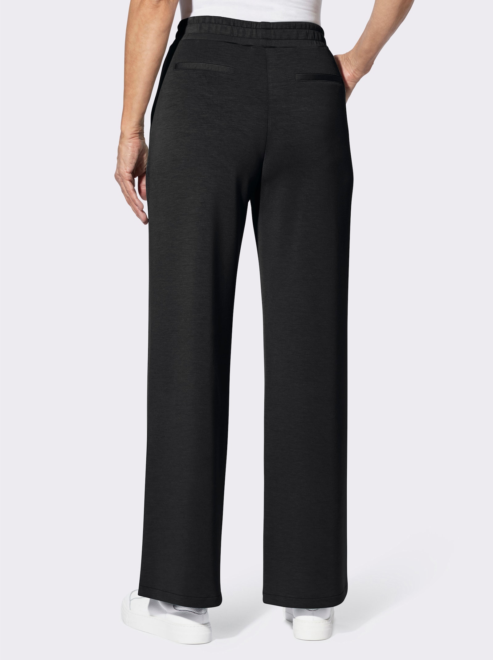 Jerseyhose in weich fließender Qualität - schwarz