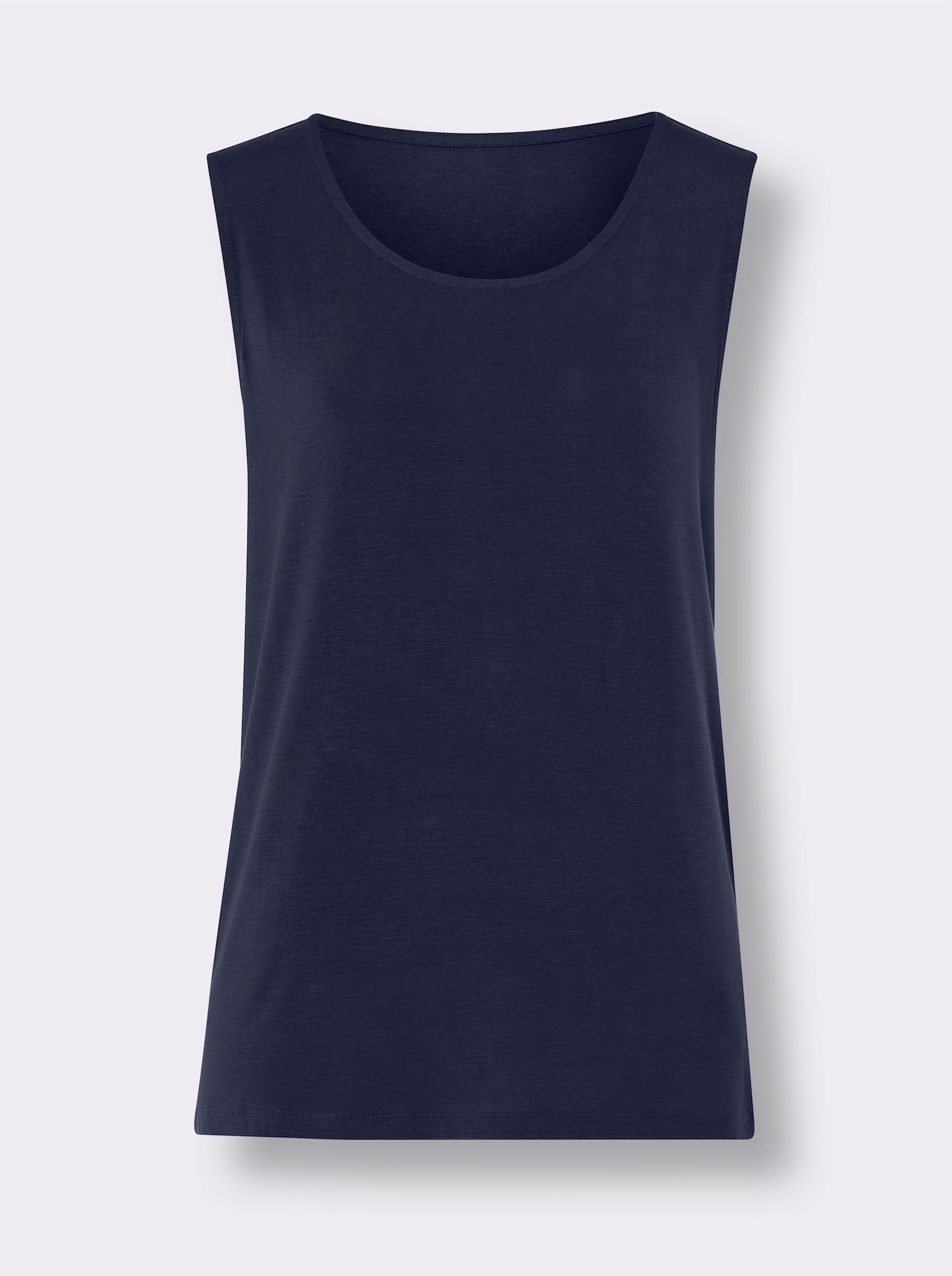 Shirttop in pflegeleichter Viskose Qualität - marine