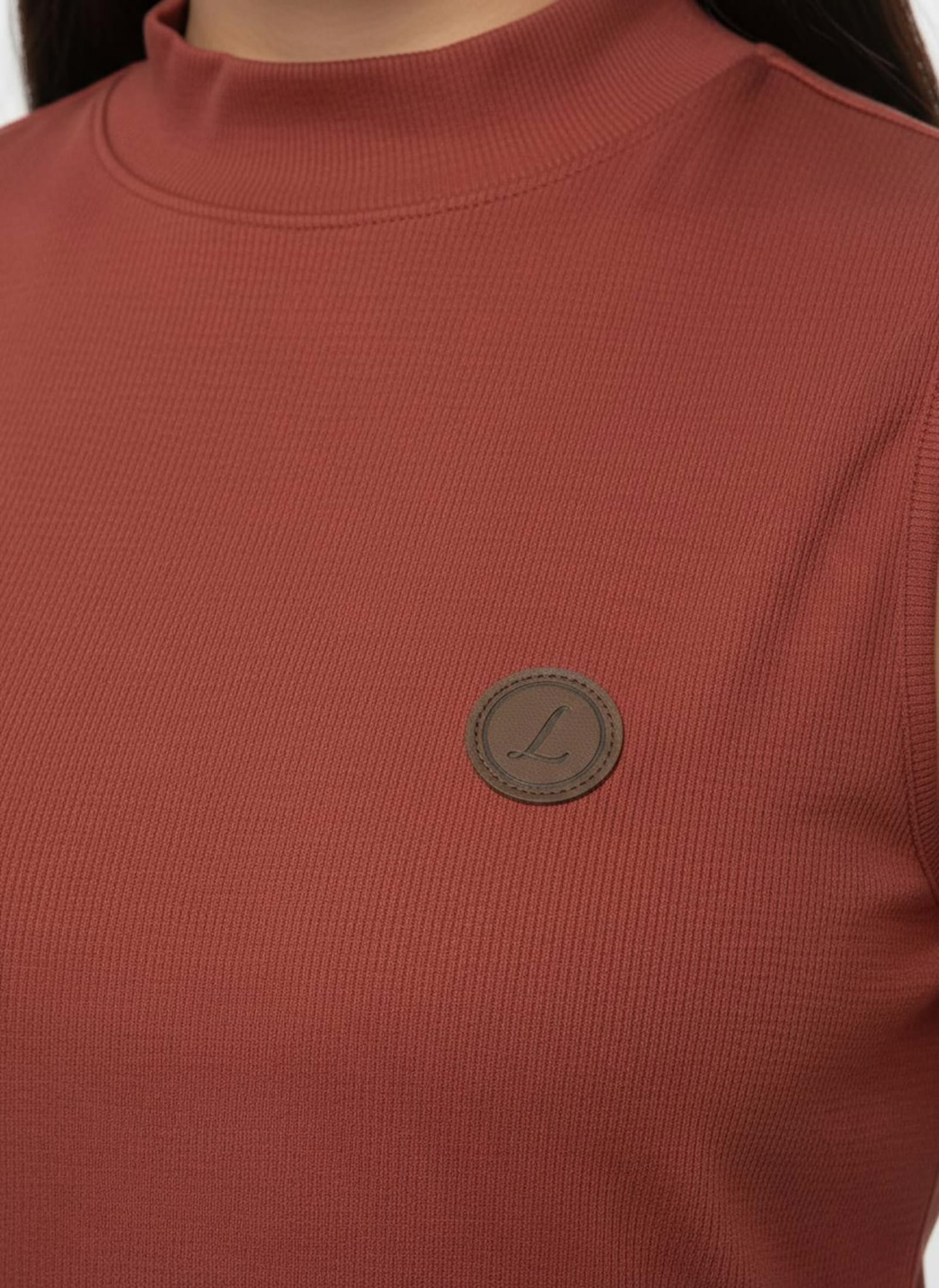 Shirttop mit Stehkragen, pflegeleicht - terra