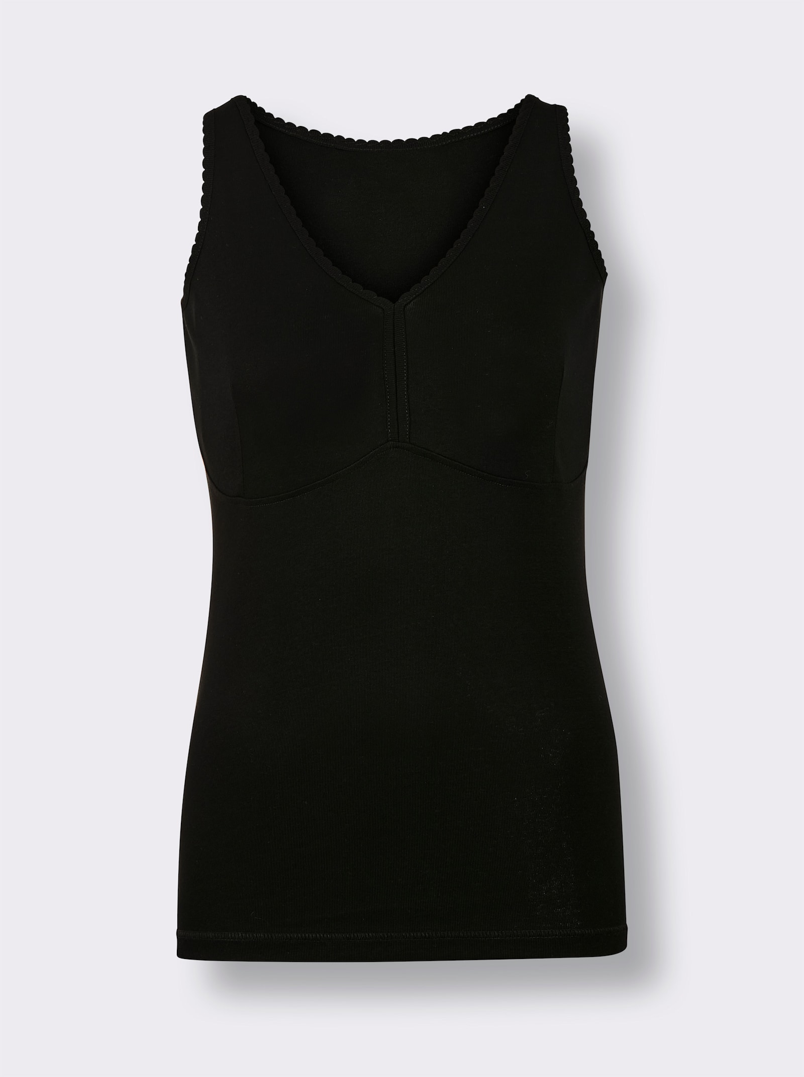 wäschepur BH-Hemd ohne Bügel - schwarz