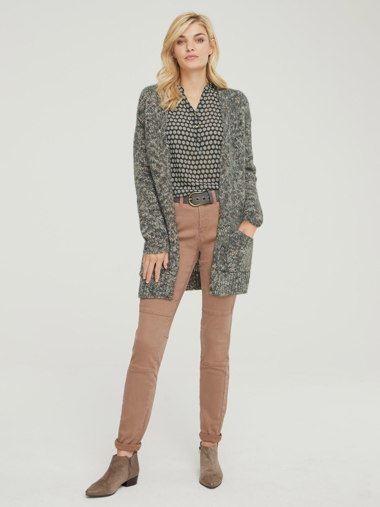 Linea Tesini Strickjacke - grün