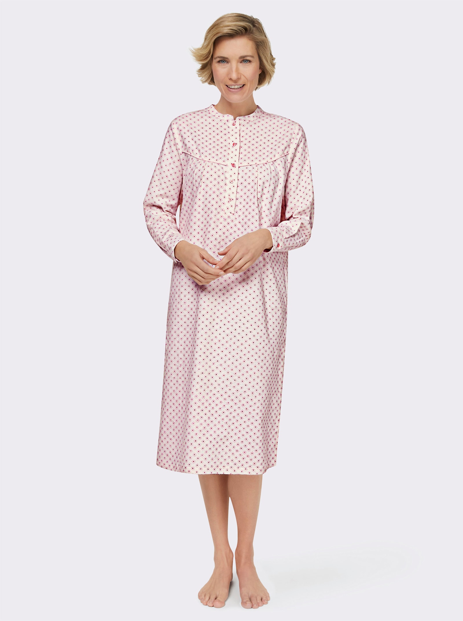 wäschepur Nachthemd im Minimal-Dessin - hellrosé