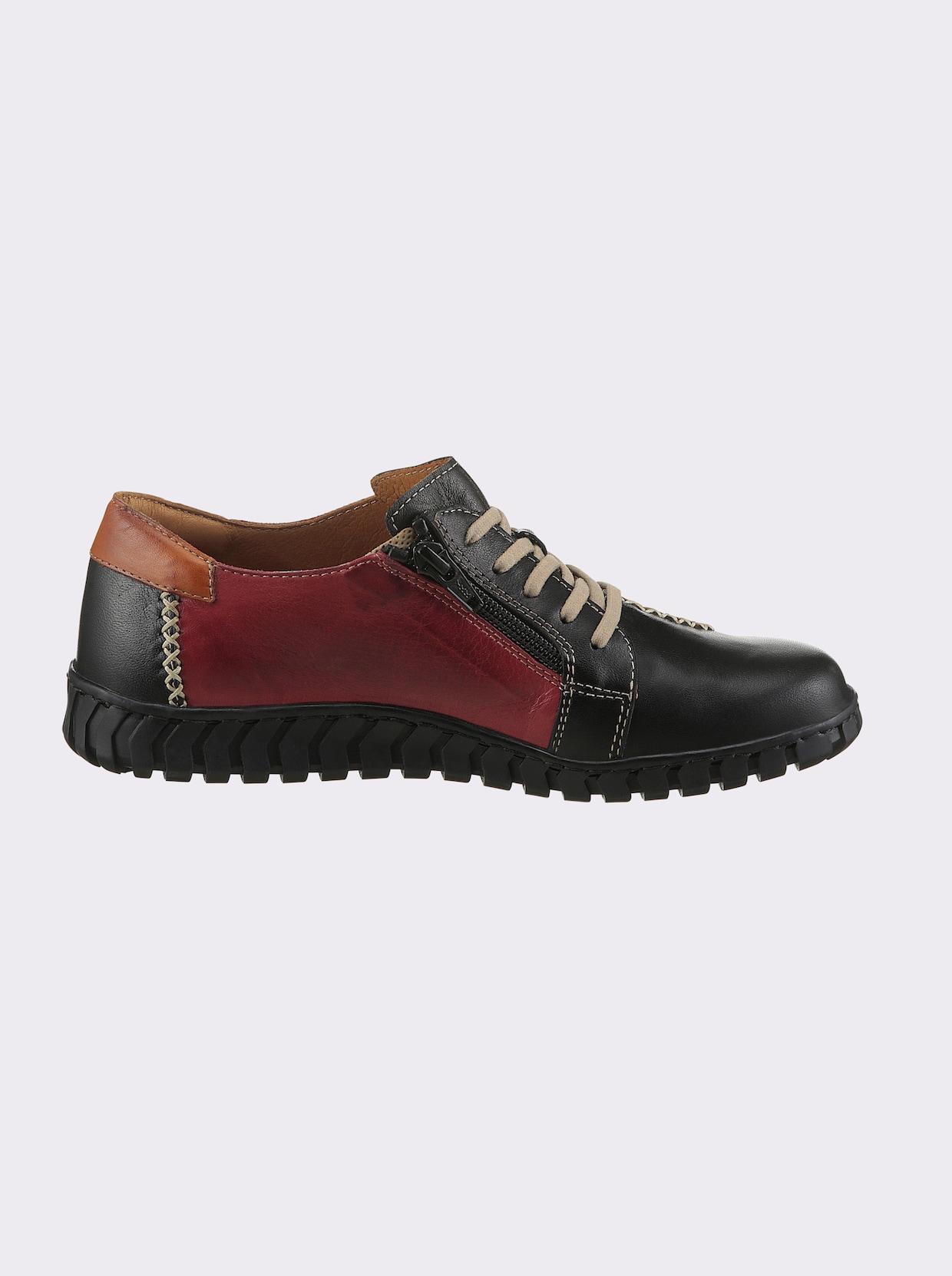 Gemini veterschoen - zwart/rood
