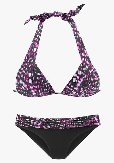 Bruno Banani Bikini triangle - rose foncé imprimé