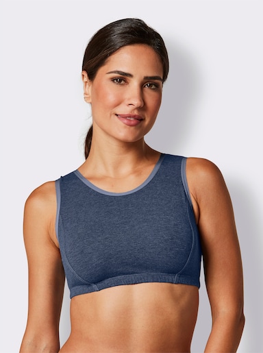 wäschepur Bustier - bleu-meliert + hellgrau-meliert + elfenbein-meliert