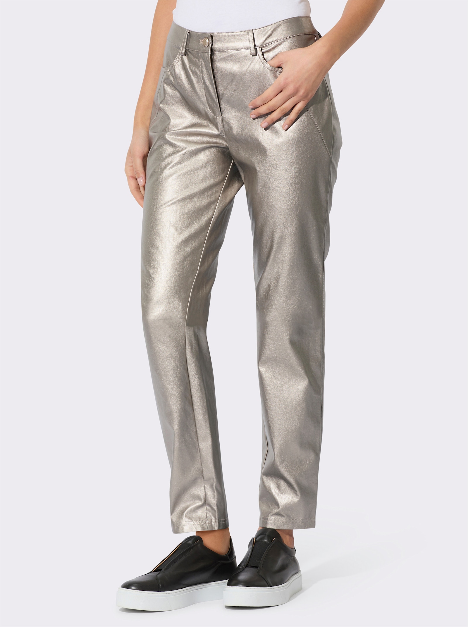 Hose mit goldfarbiger Beschichtung - goldfarben