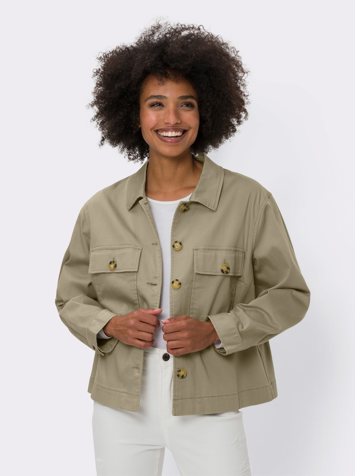 heine Blousonjack - leem