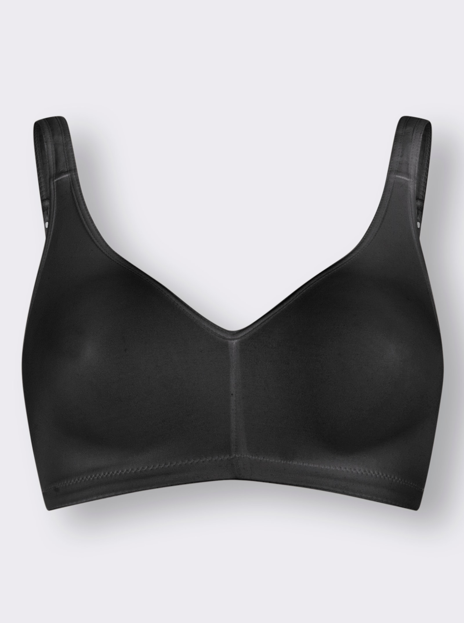 Naturana Soutien-gorge confort sans armatures en matière extensible - blanc + noir