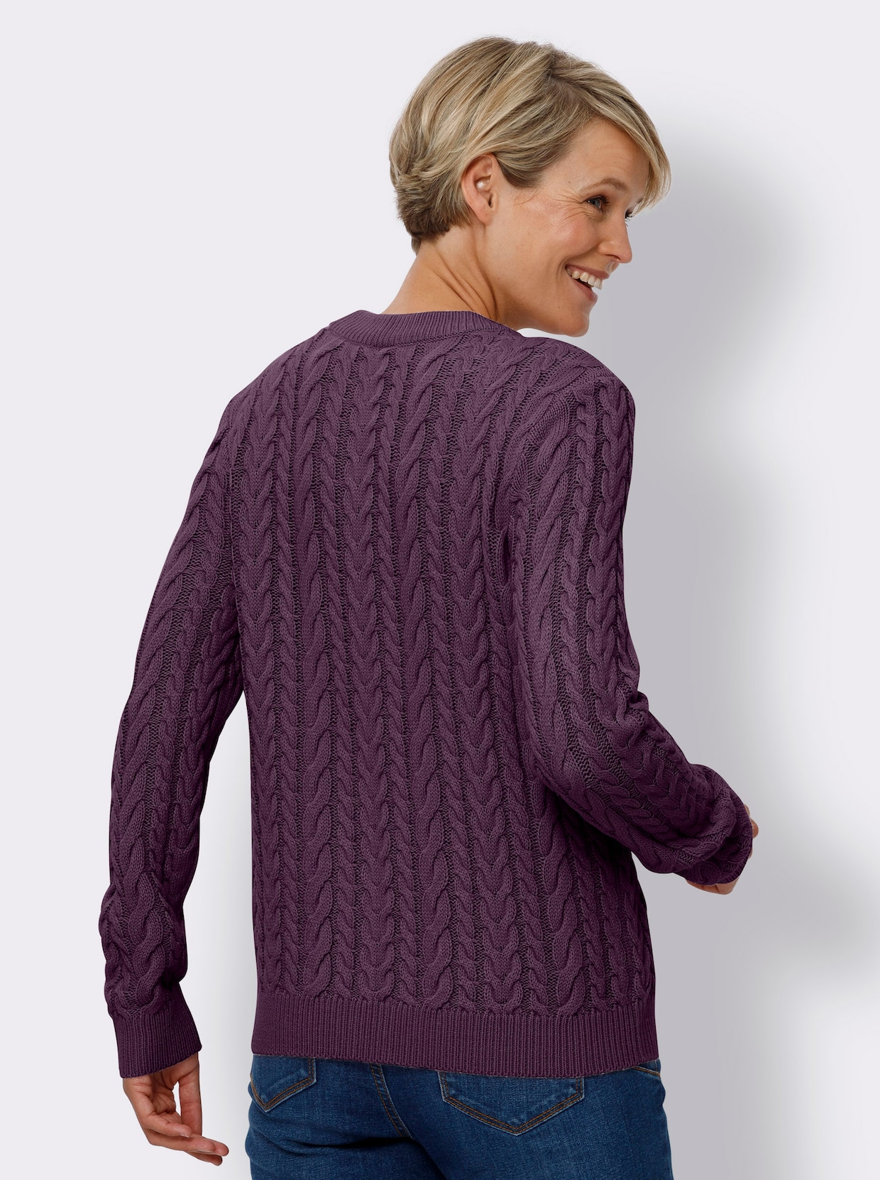 Pullover met lange mouwen - druif