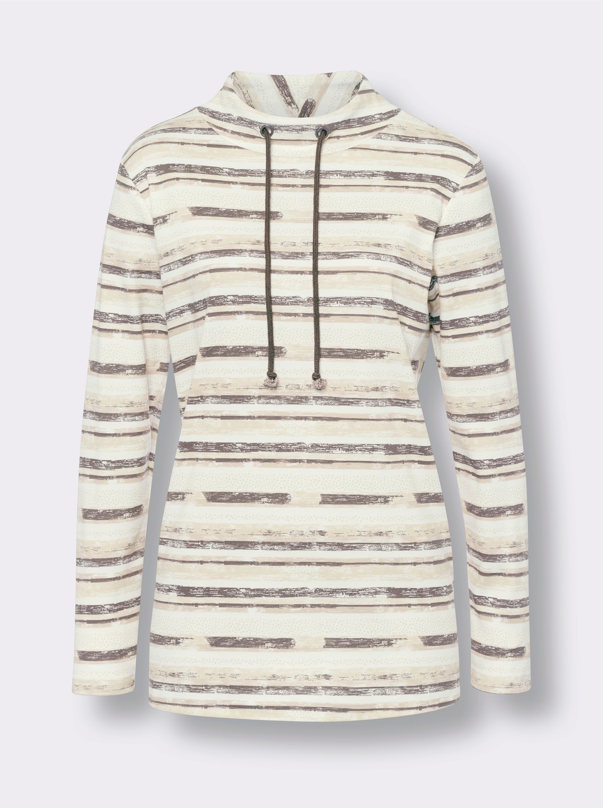 Shirt met lange mouwen - beige/ecru bedrukt