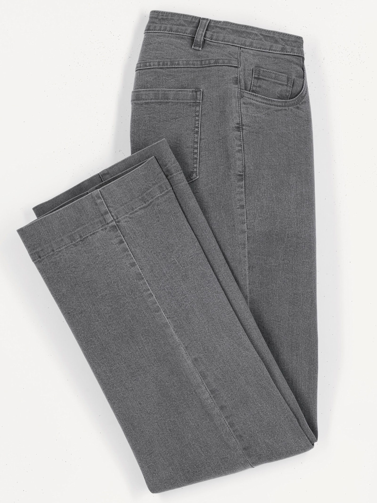 Jeans met wijde pijpen - grey denim