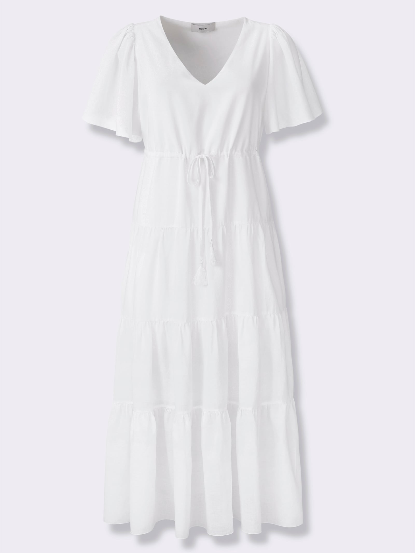 heine Baumwollkleid in Maxilänge - weiß