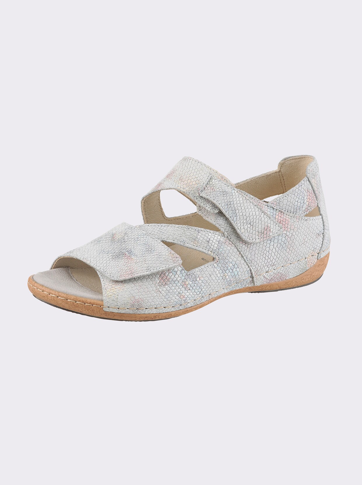 Waldläufer Sandalette - elfenbein-gemustert
