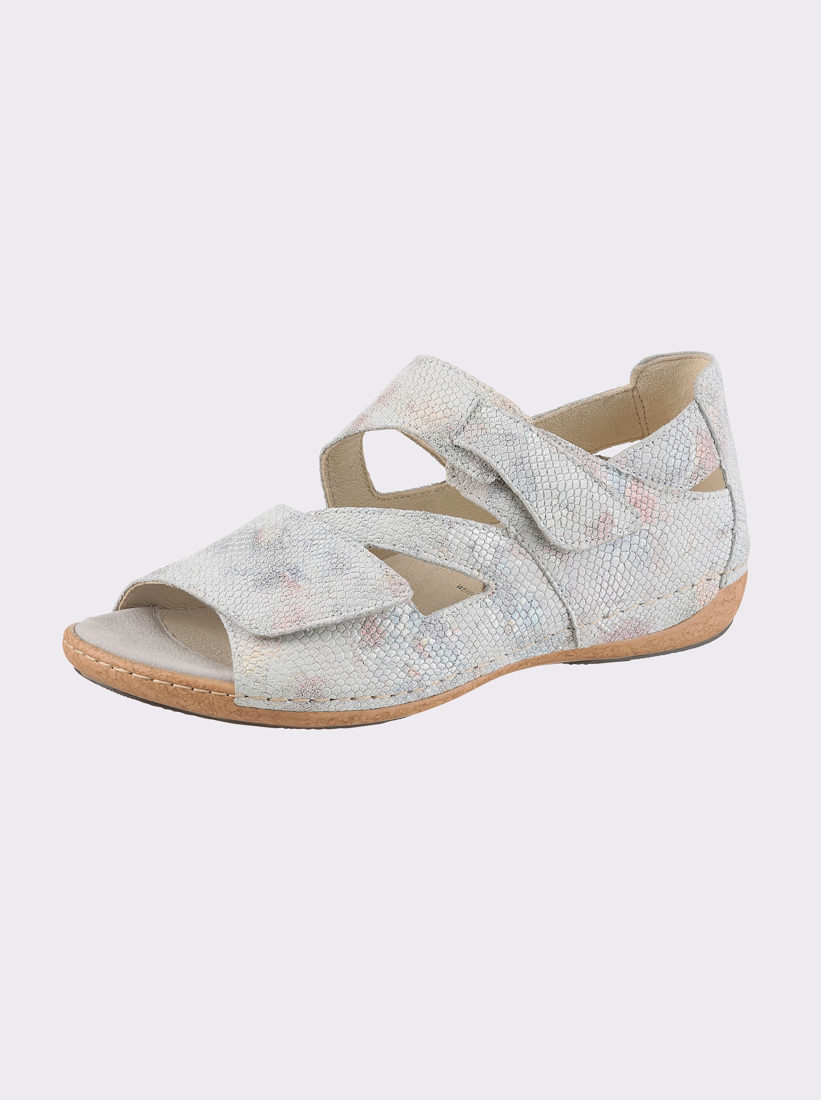 Waldläufer Sandalette - elfenbein-gemustert