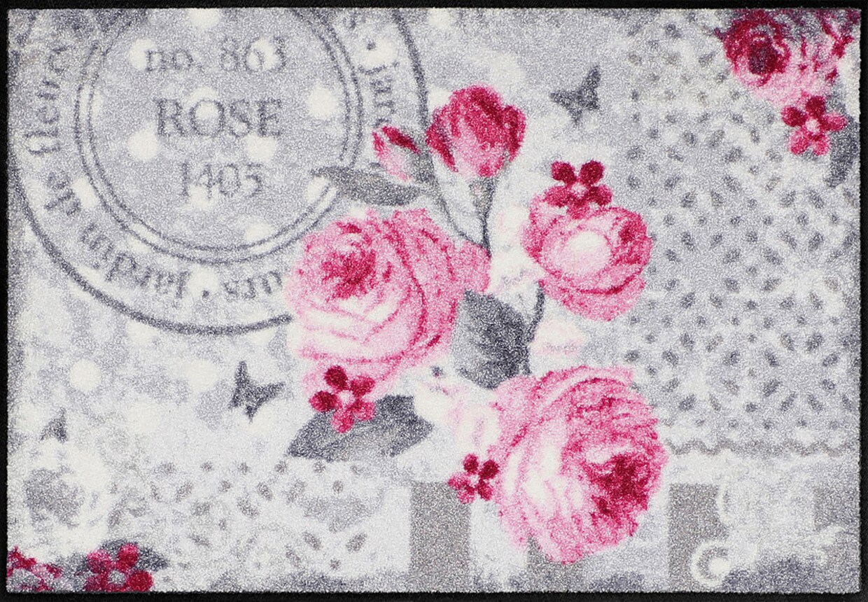 Salonloewe Fußmatte - grau-rosa