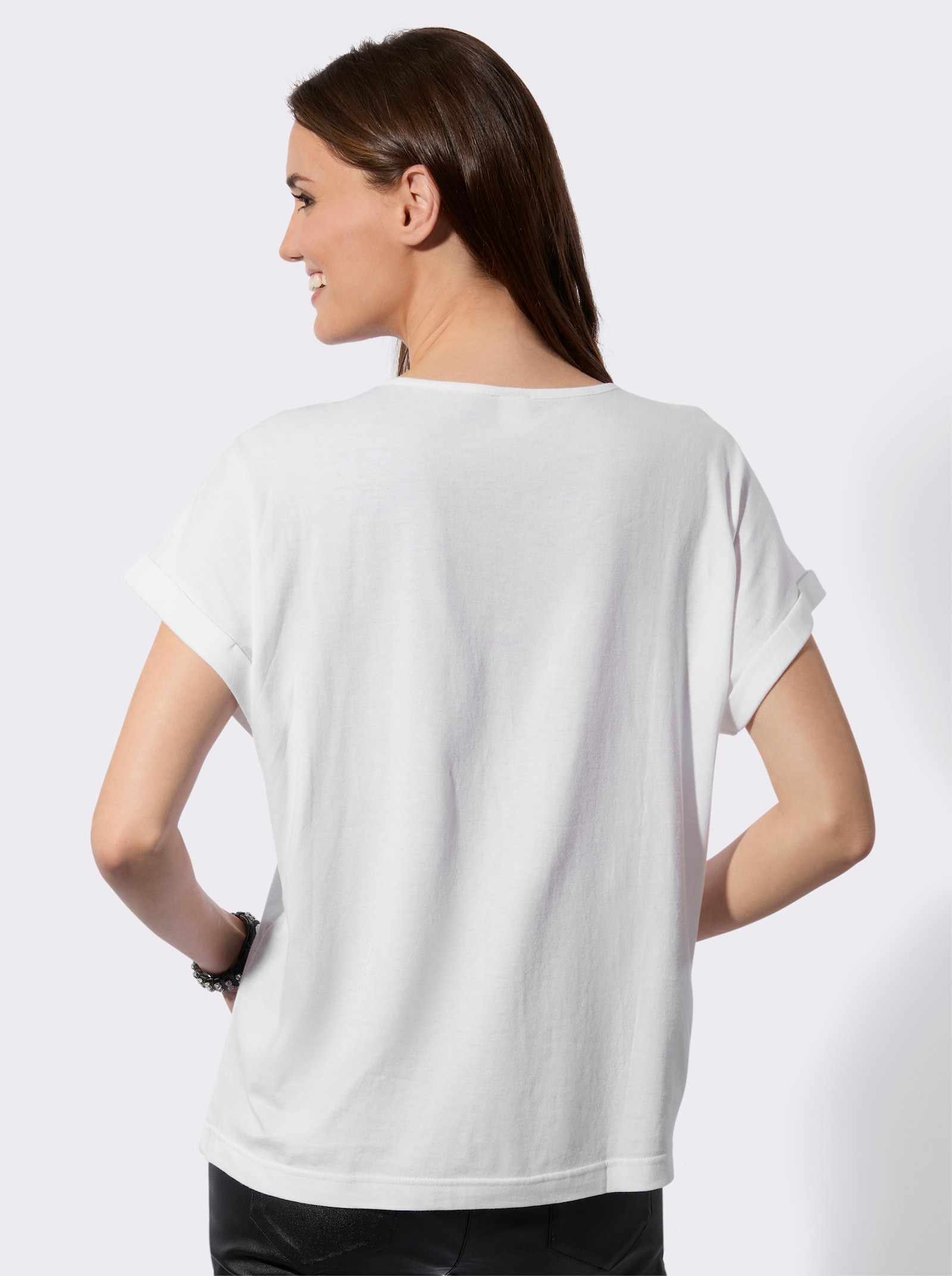 Shirt mit Panda-Motiv - weiß-bedruckt