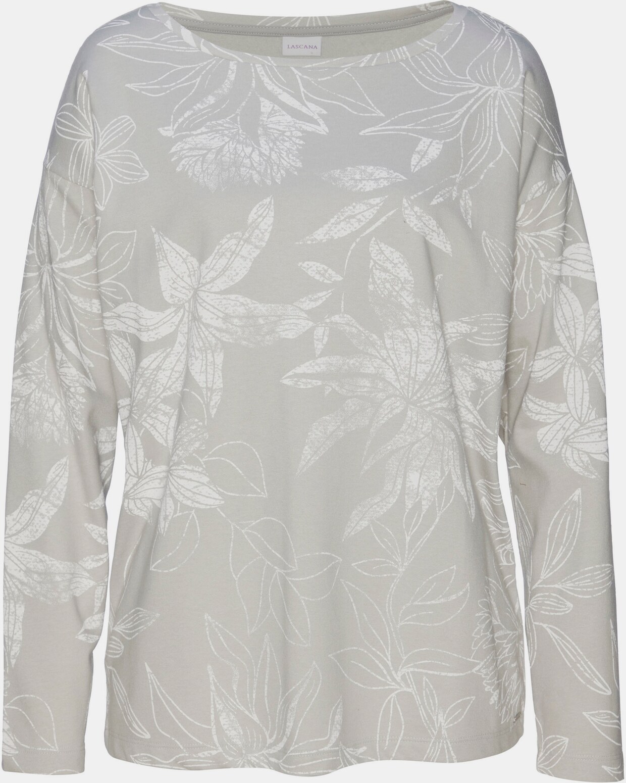 LASCANA Sweatshirt - grau-gemustert