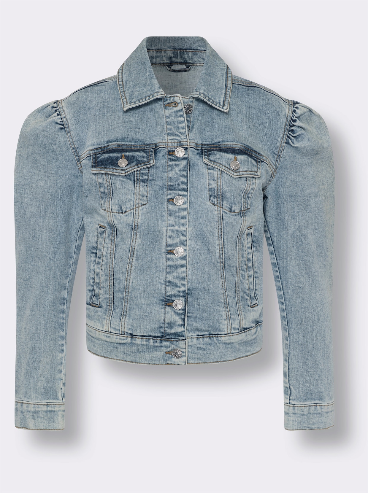 heine Veste en jean - bleu blanchi