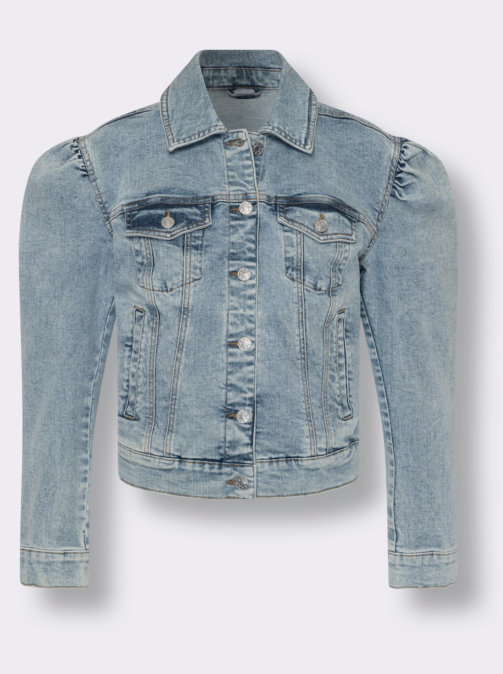 heine Jeansjack met pofmouwen - blue-bleached