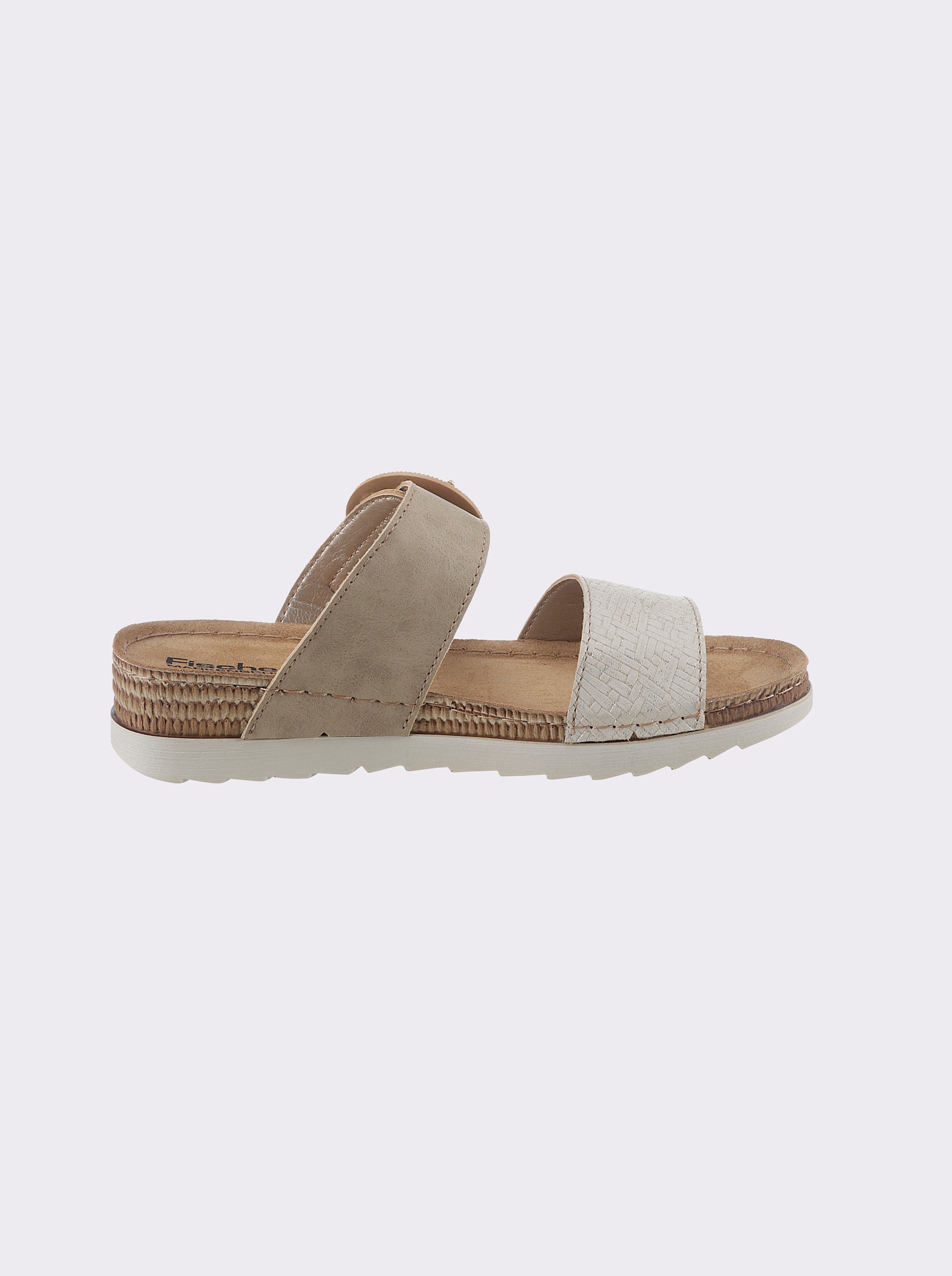 Fischer Pantolette mit gepolsterter Innensohle - beige