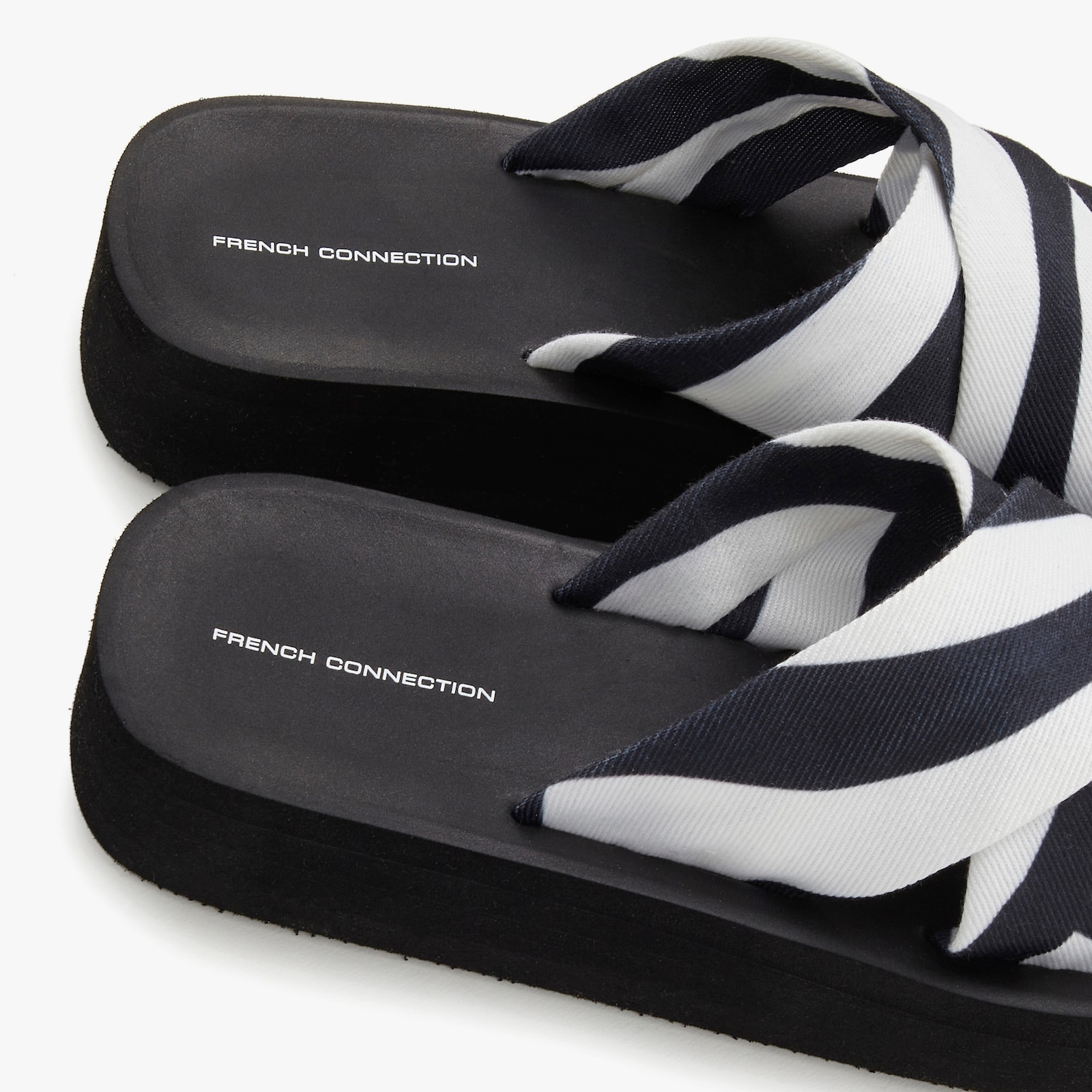 French Connection Pantolette - schwarz/weiß