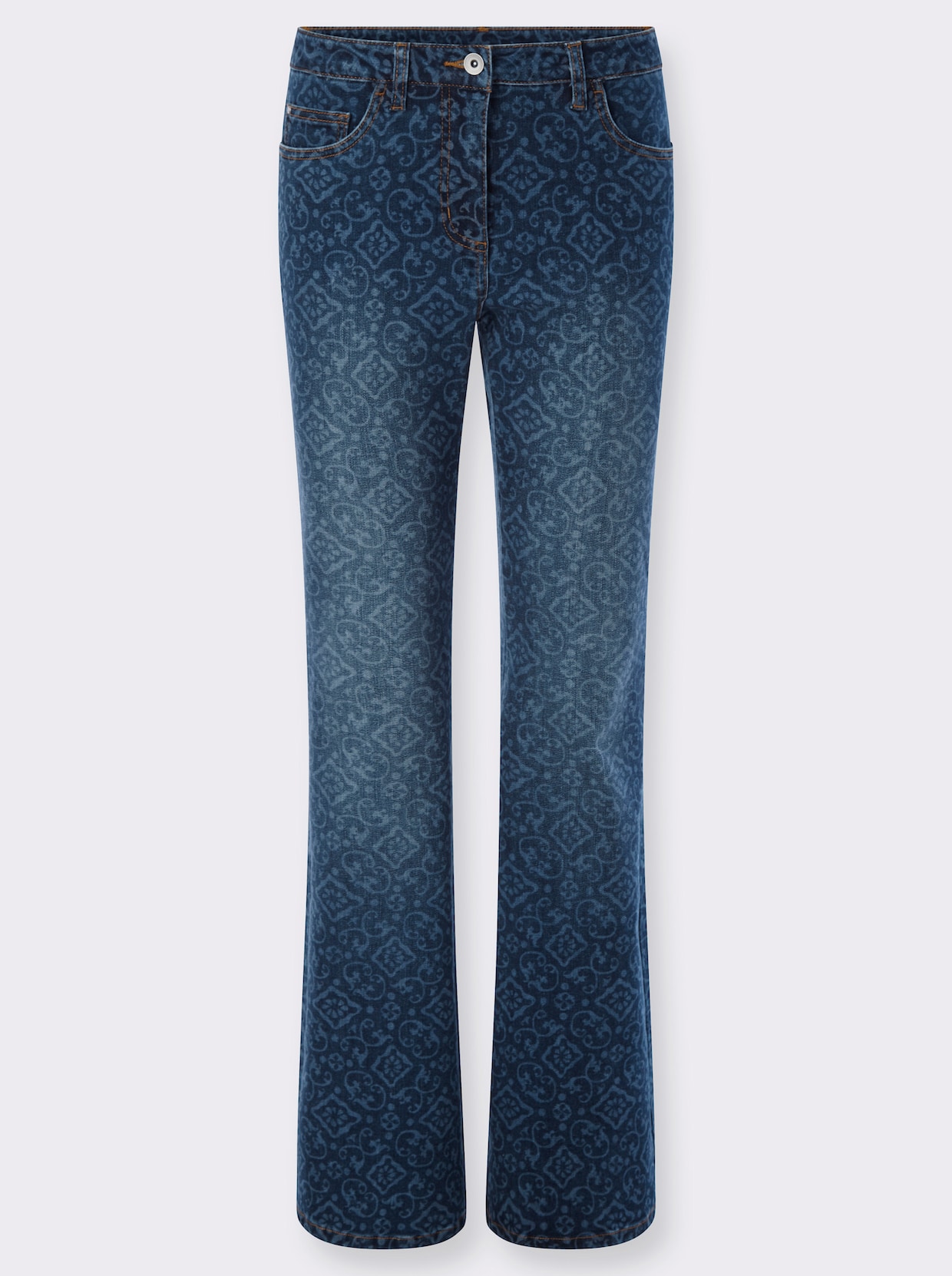 Schlagjeans - blue-stone-washed-bedruckt