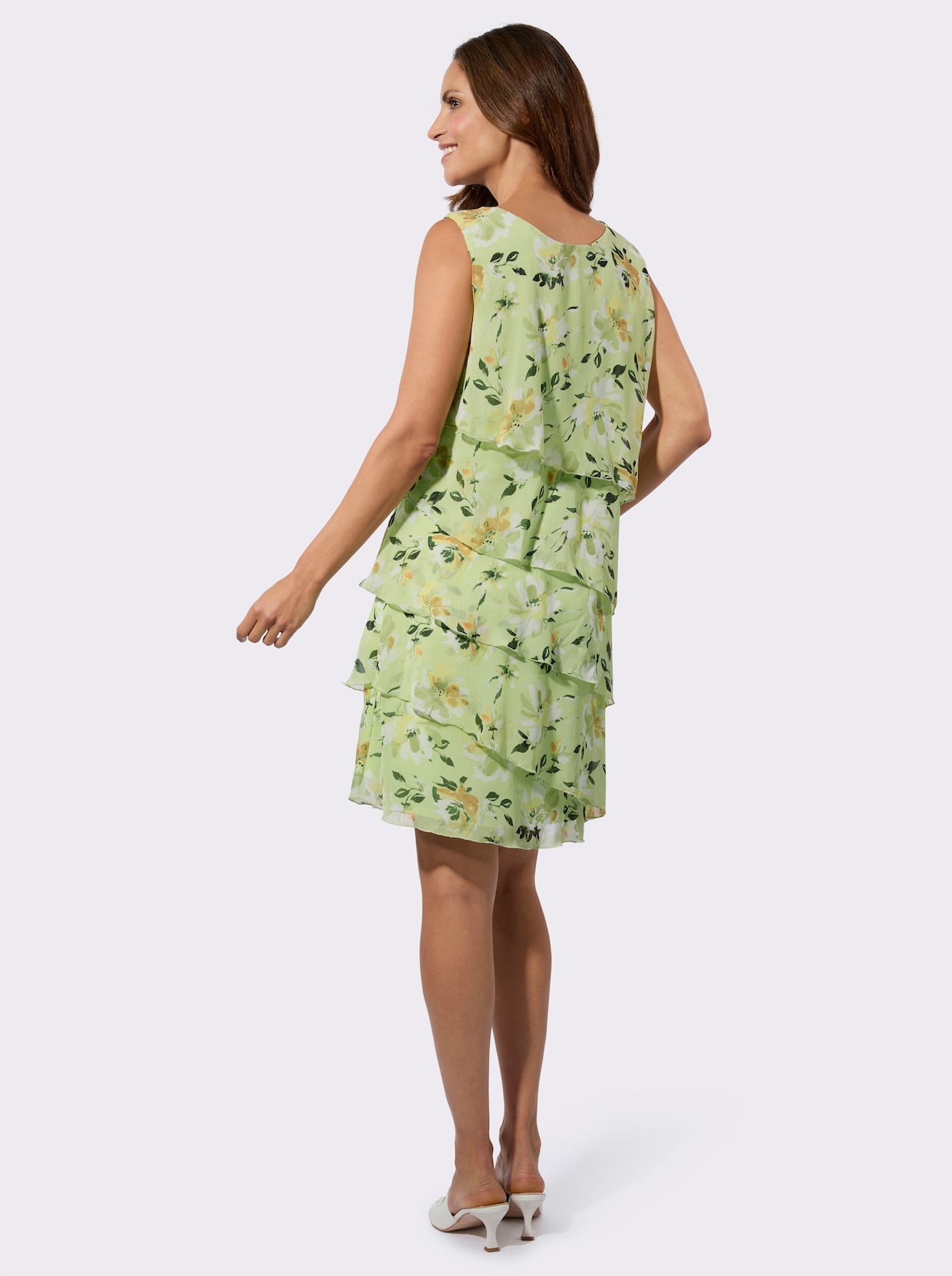 Sommerkleid - pistazie-zitrone-bedruckt