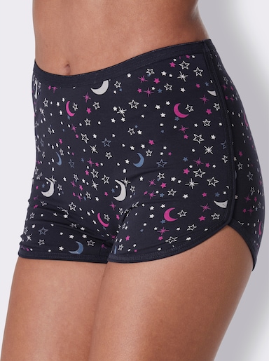 wäschepur Hipster mit Druck-Dessin - marine-bedruckt