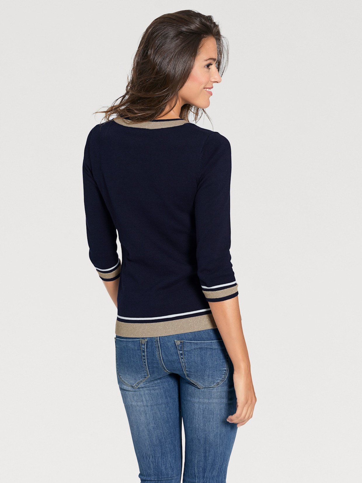 heine Pullover met ronde hals - marine