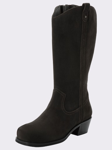 sheego Weitschaftstiefel im Cowboy-Look - schoko