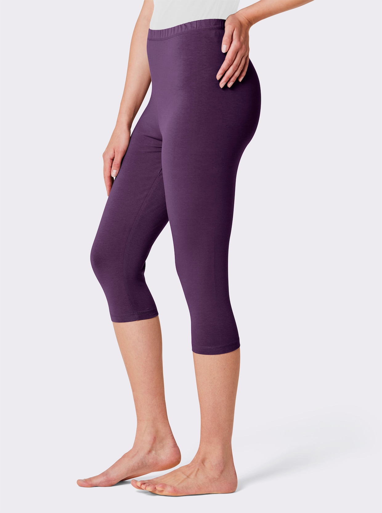 feel good Capri-Leggings - marine + traube