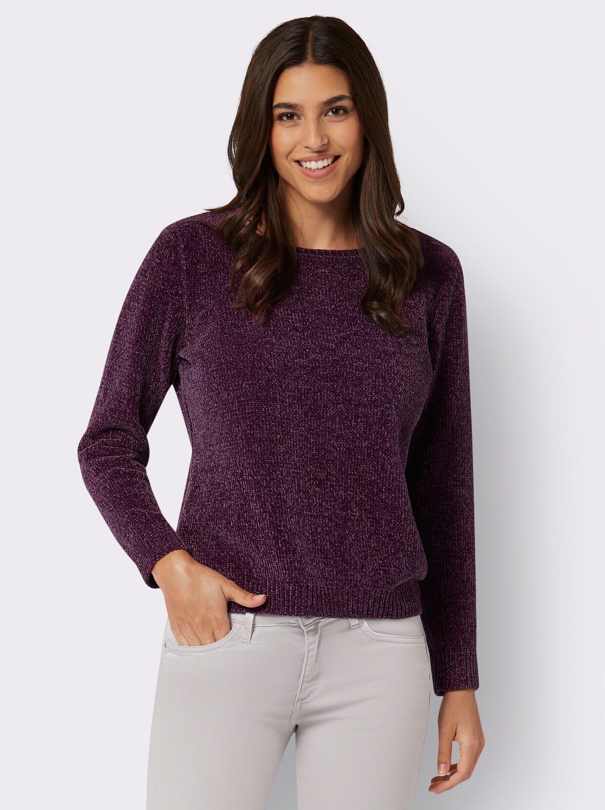 Pullover met lange mouwen - druif