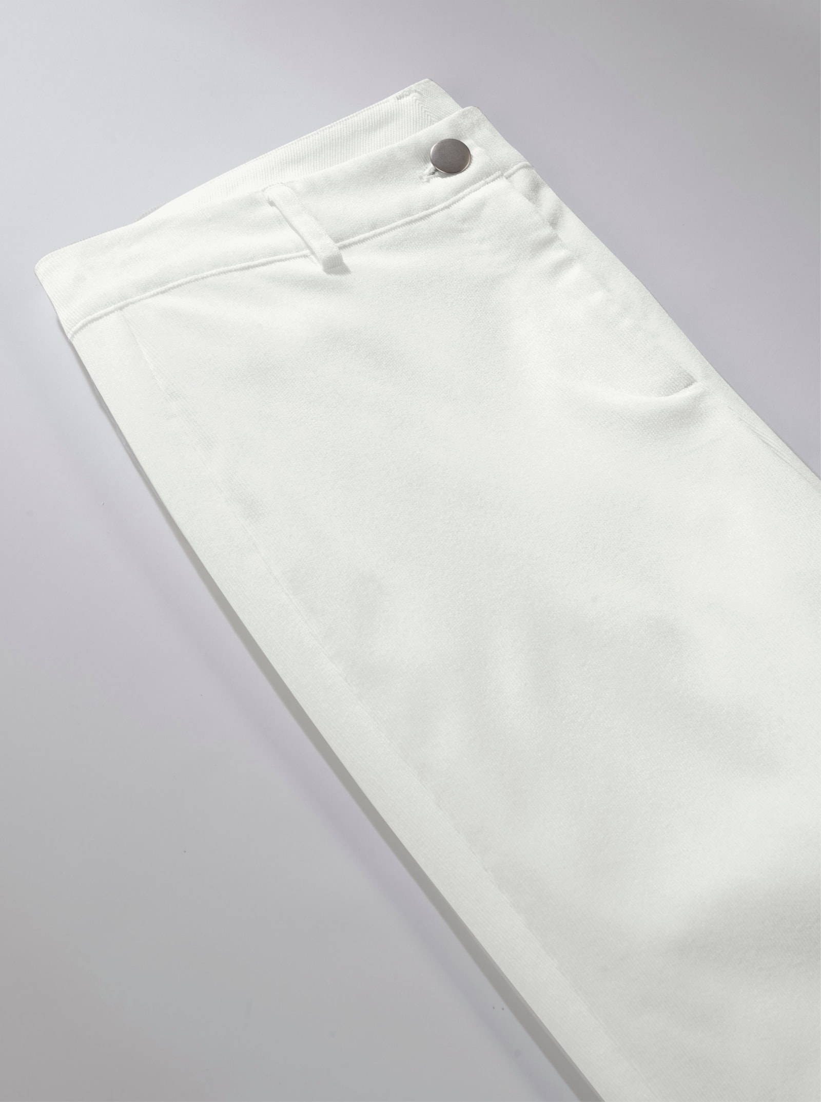 Kordové kalhoty s rozšířeným střihem - ecru