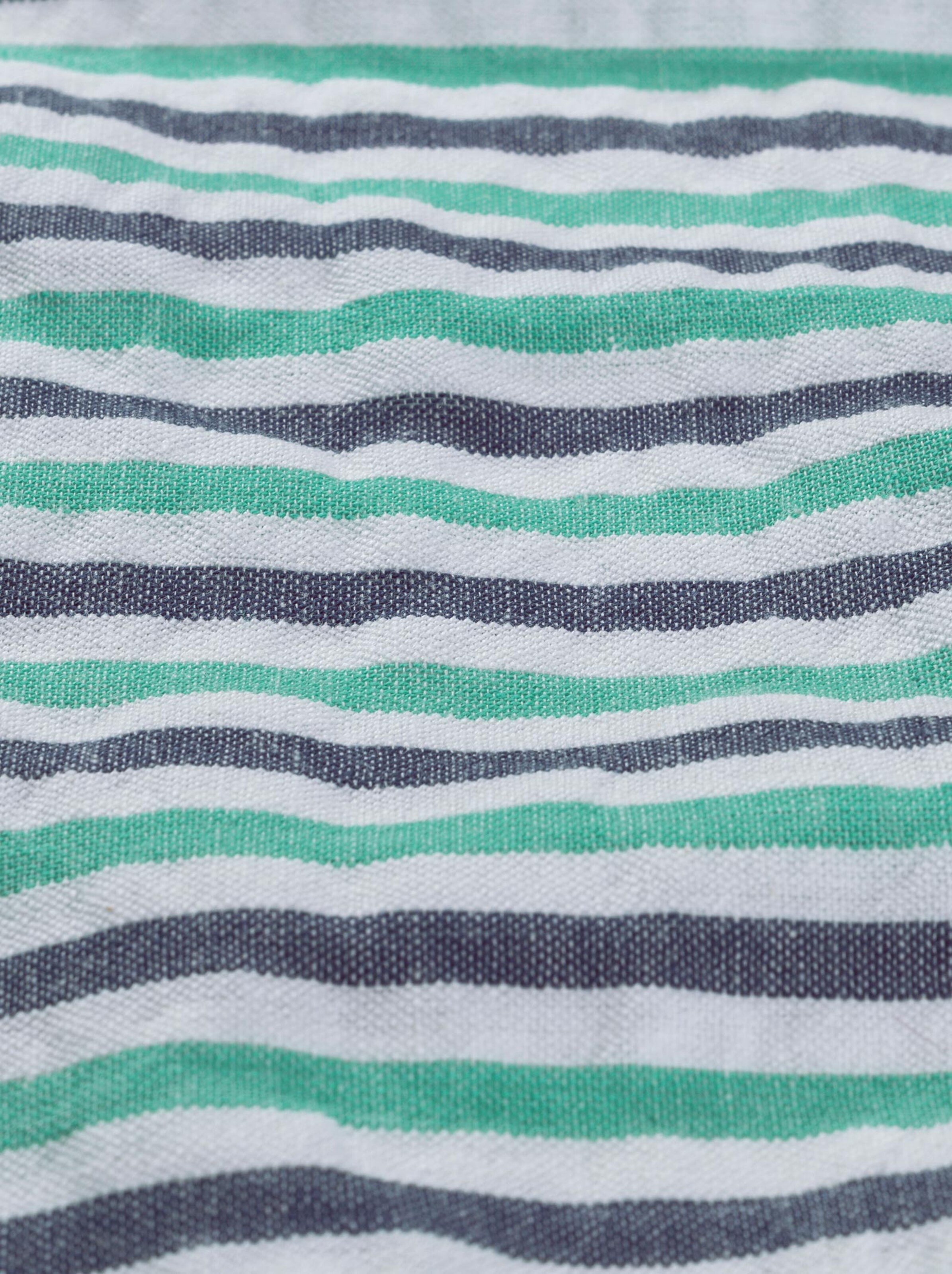 Bluse - marine-grün-geringelt