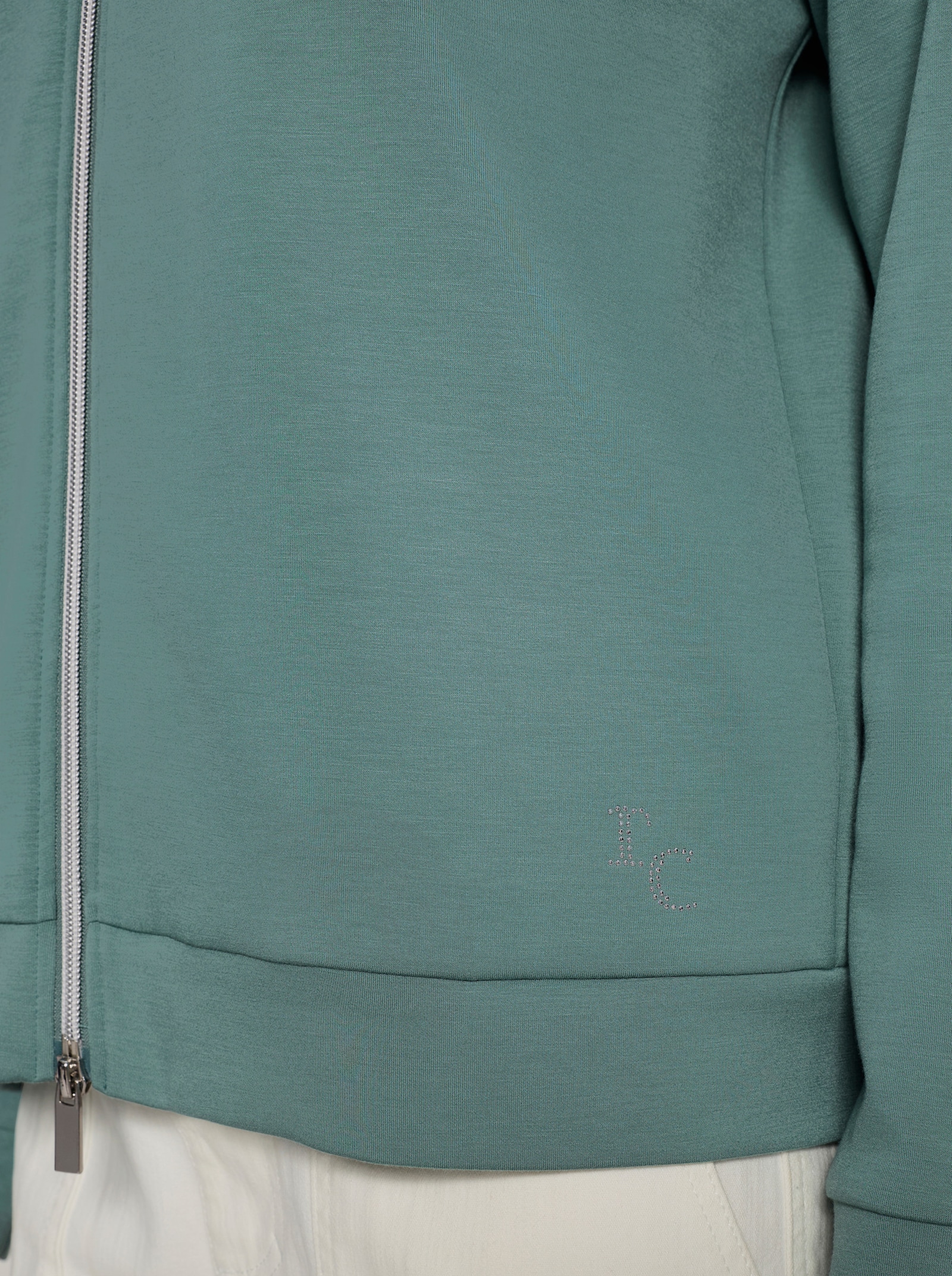 heine Sweatjacke mit Modal - jade
