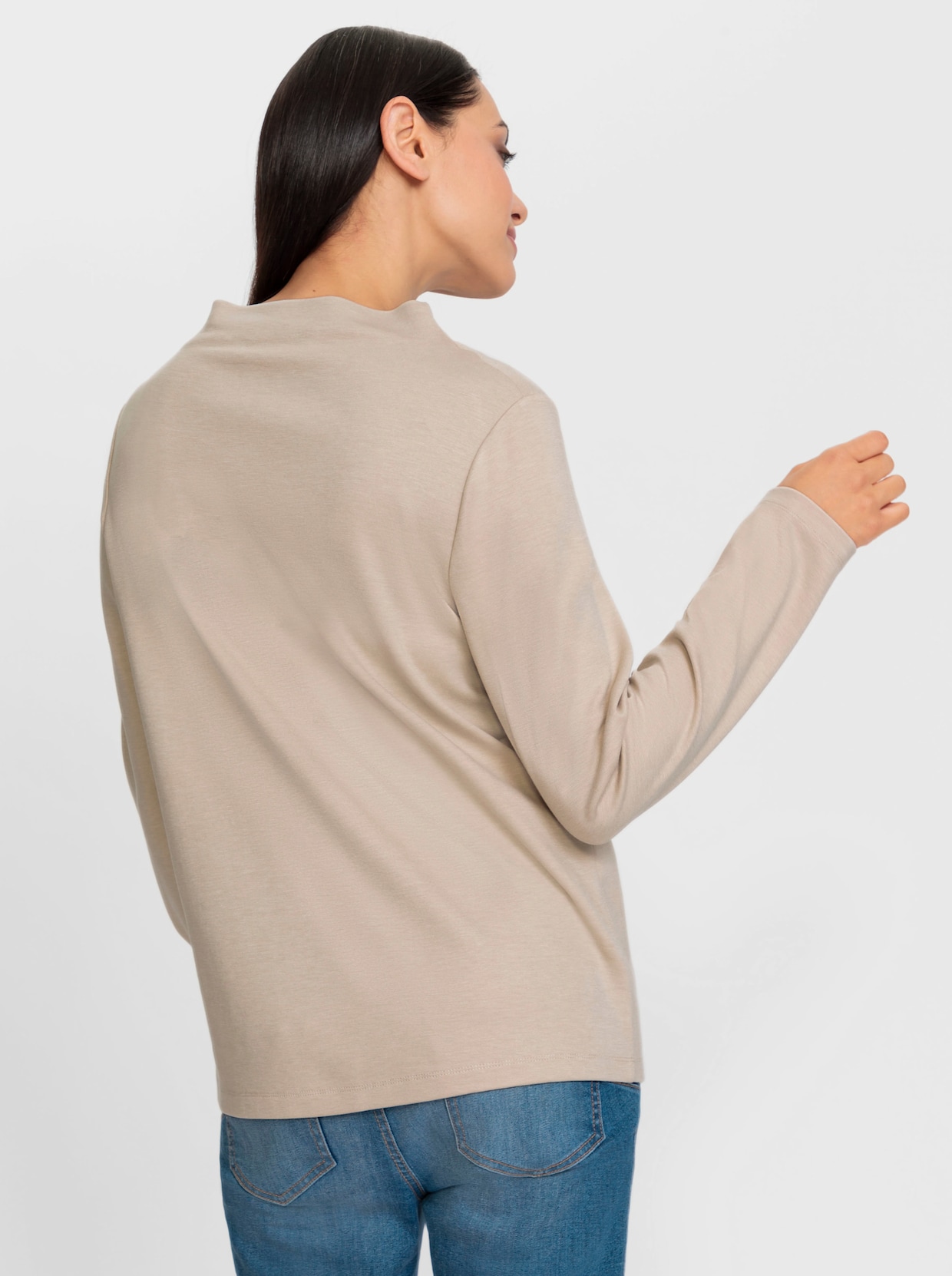 heine Stehkragenshirt - sand