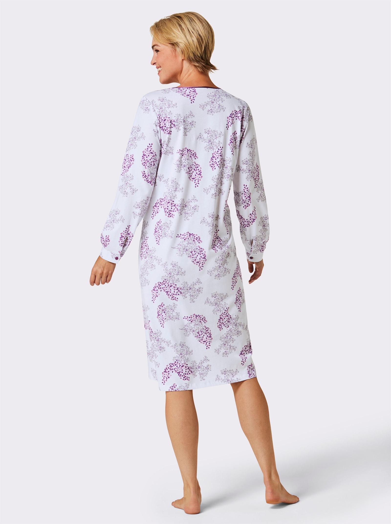 wäschepur Nachthemd - wit/orchidee