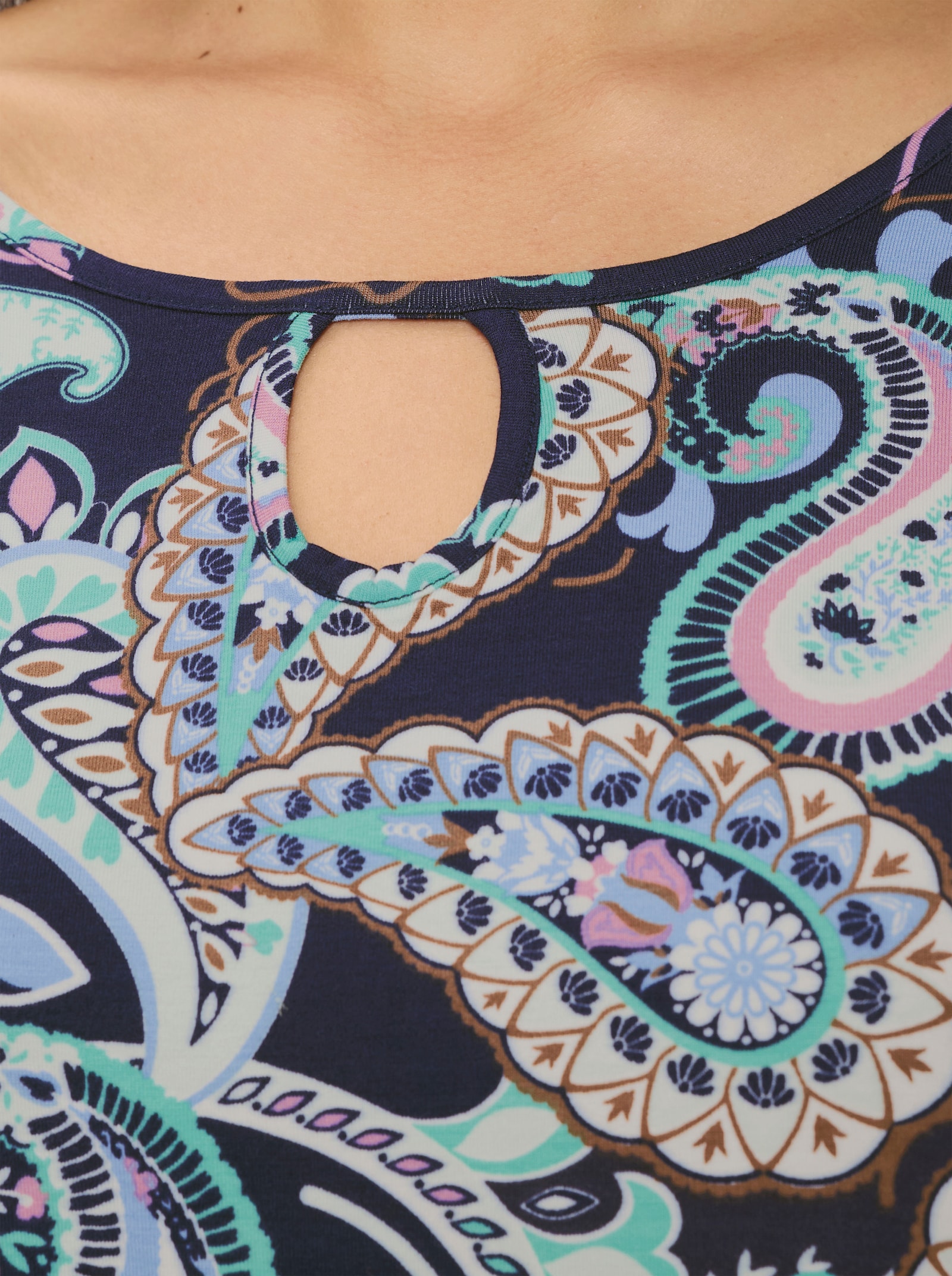 3/4-Arm-Shirt im Paisley-Dessin - marine-bedruckt