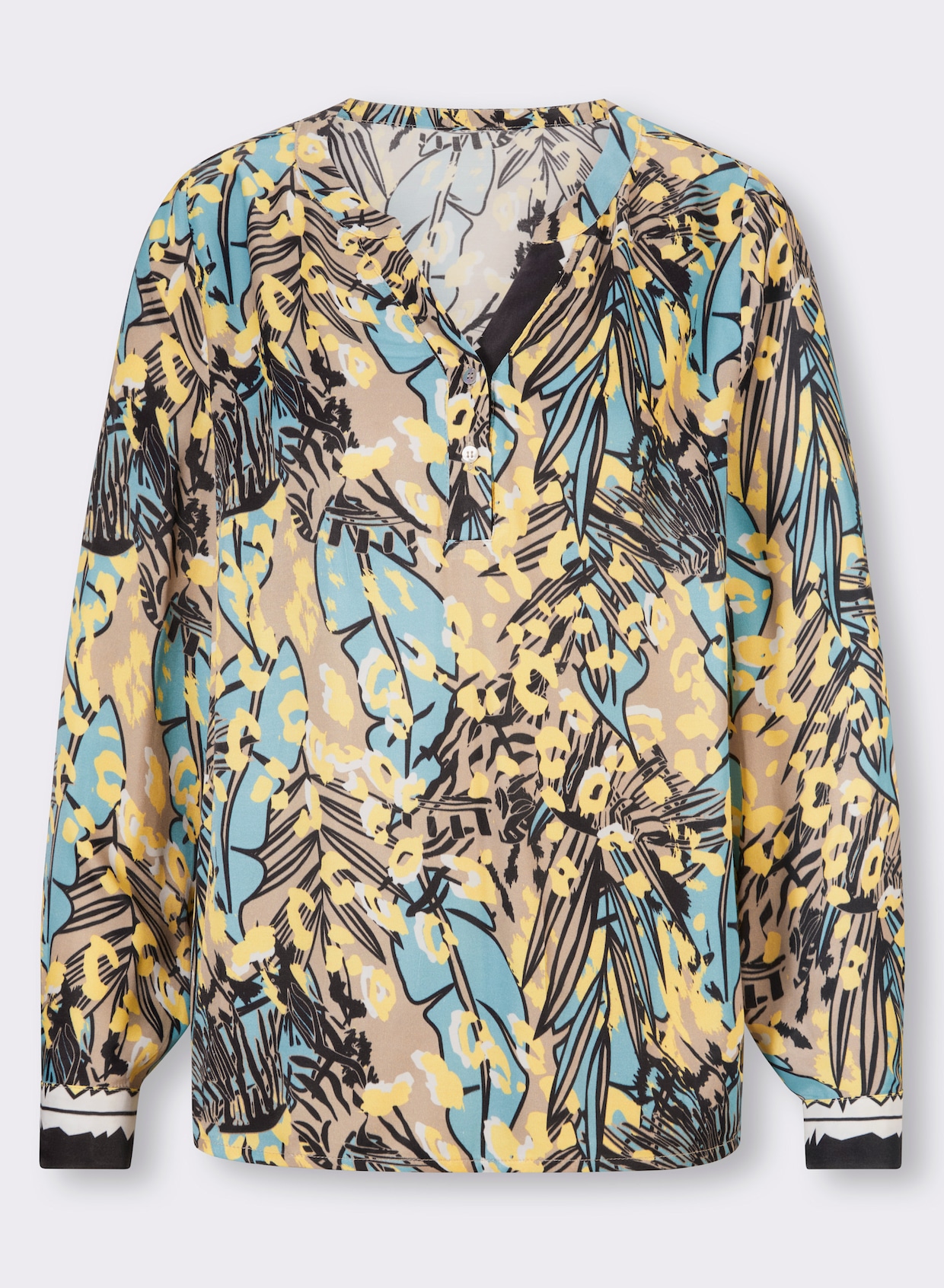 heine Blouse met print - beige/citroen bedrukt