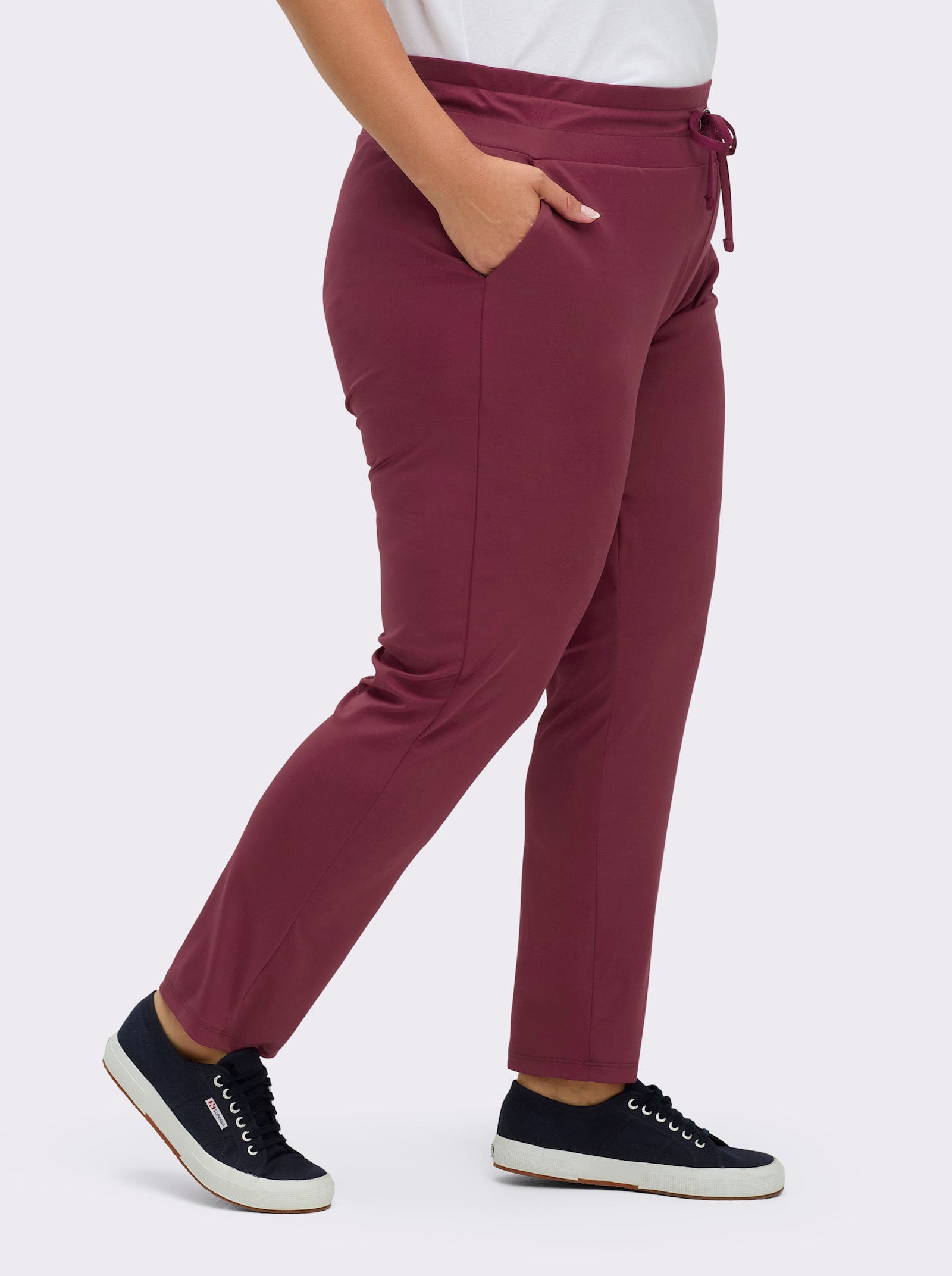 Schlupfhose in Stretch-Qualität - bordeaux