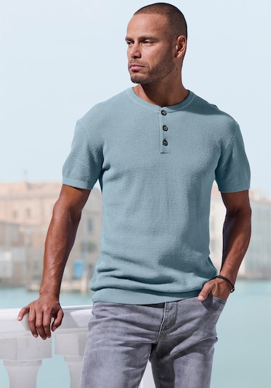 John Devin Henleyshirt - blau