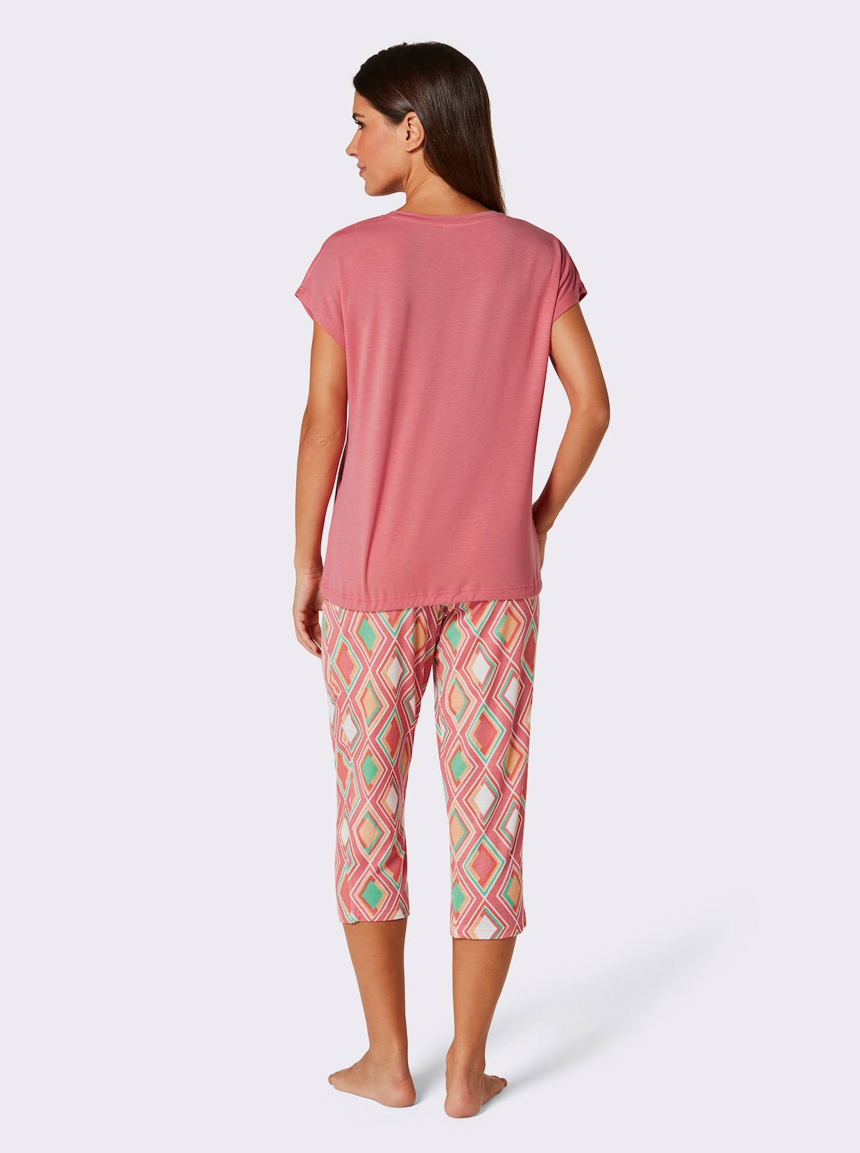 wäschepur Pyjama - flamingo/papaja bedrukt