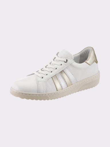 airsoft modern+ Sneaker mit Wechselfußbett - weiß-silber