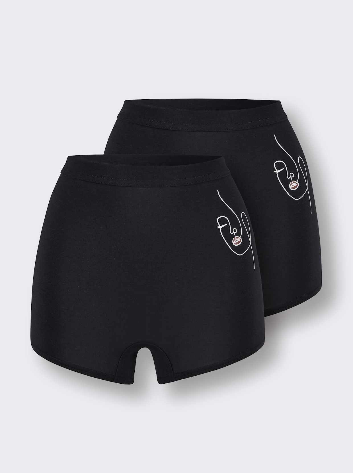 wäschepur Panty - zwart geprint