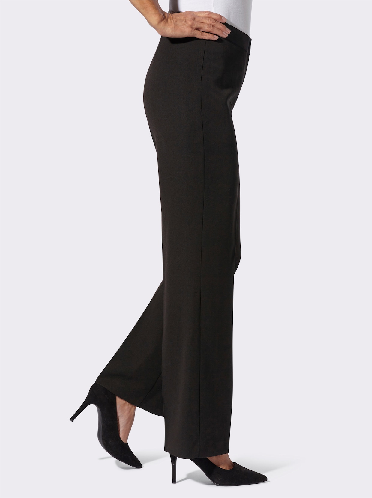 Hose mit weitem Bein - schwarz