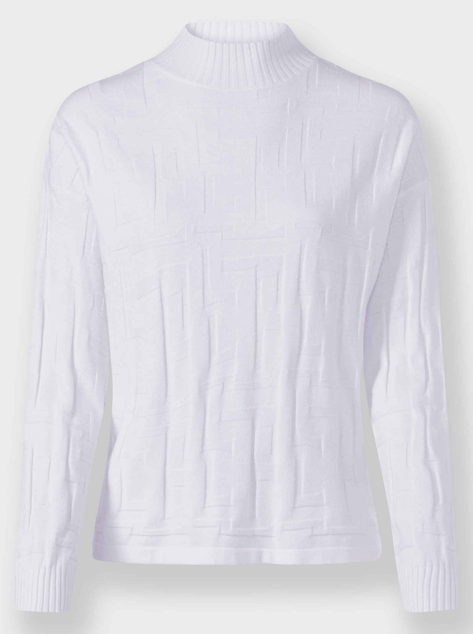 heine Jacquardpullover in 3-D-Optik gemustert - ecru