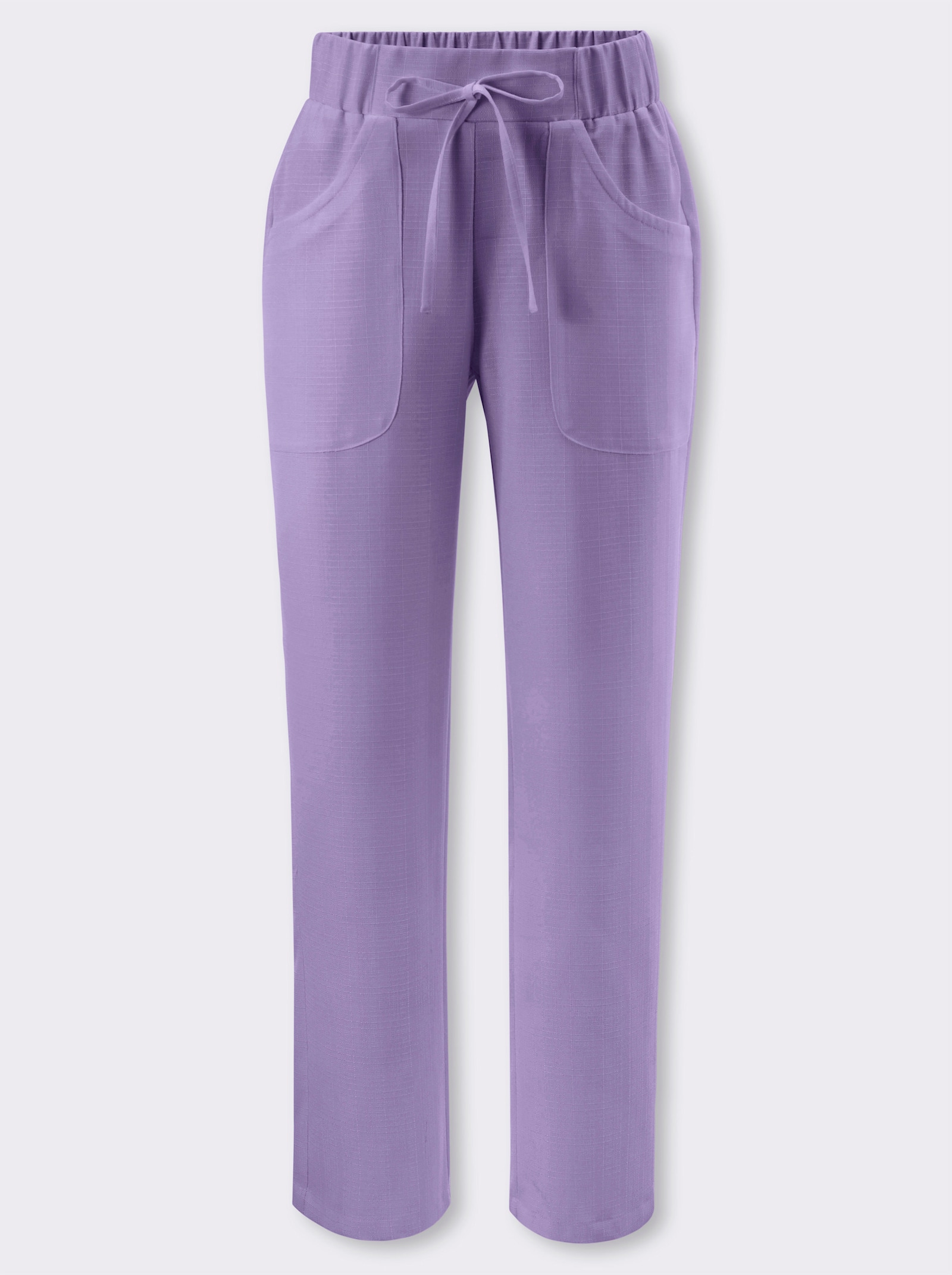 Schlupfhose in Leinen-Optik - lavendel
