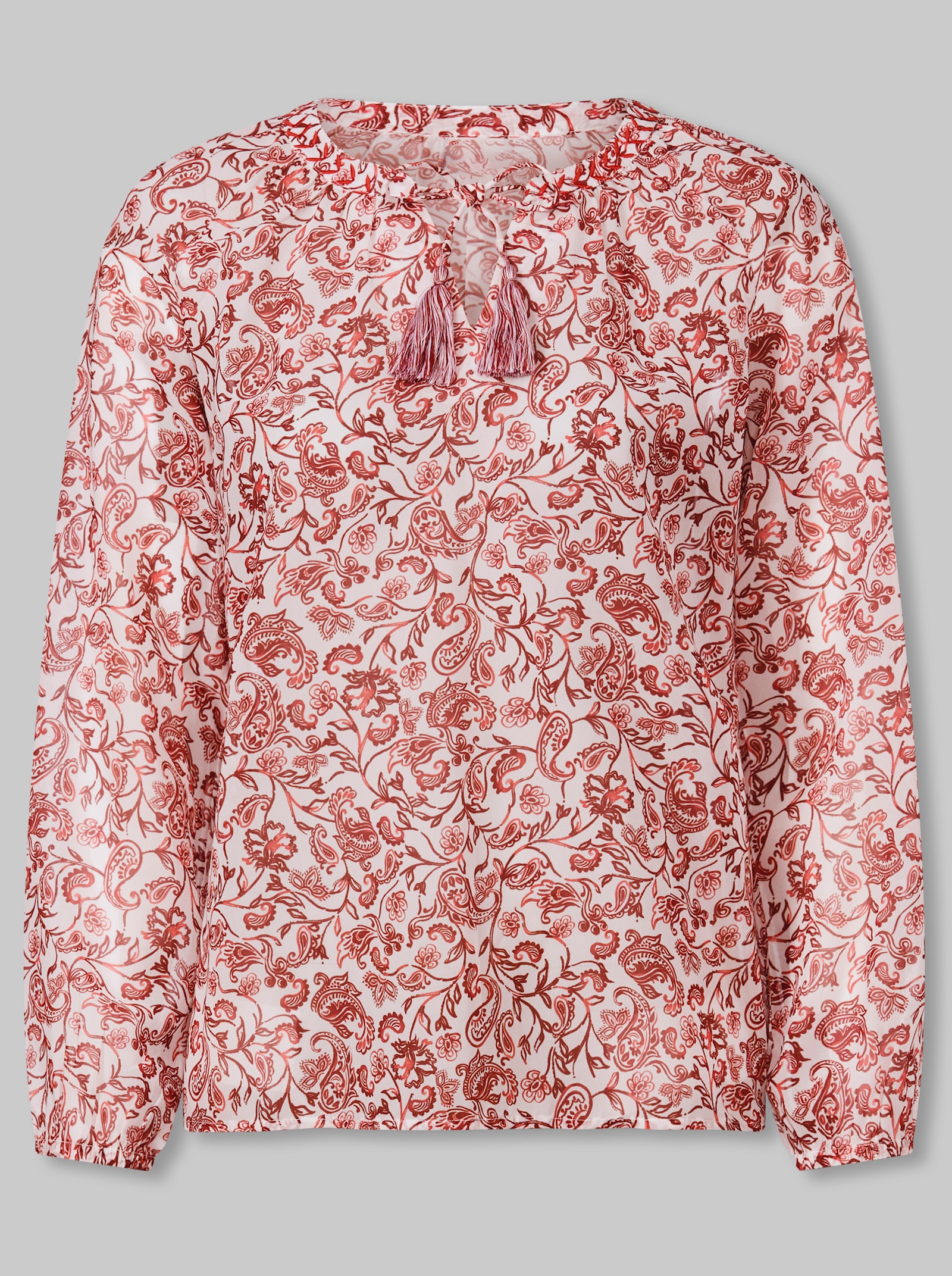 heine Georgettebluse mit Paisley-Muster - ecru-rotbraun-bedruckt