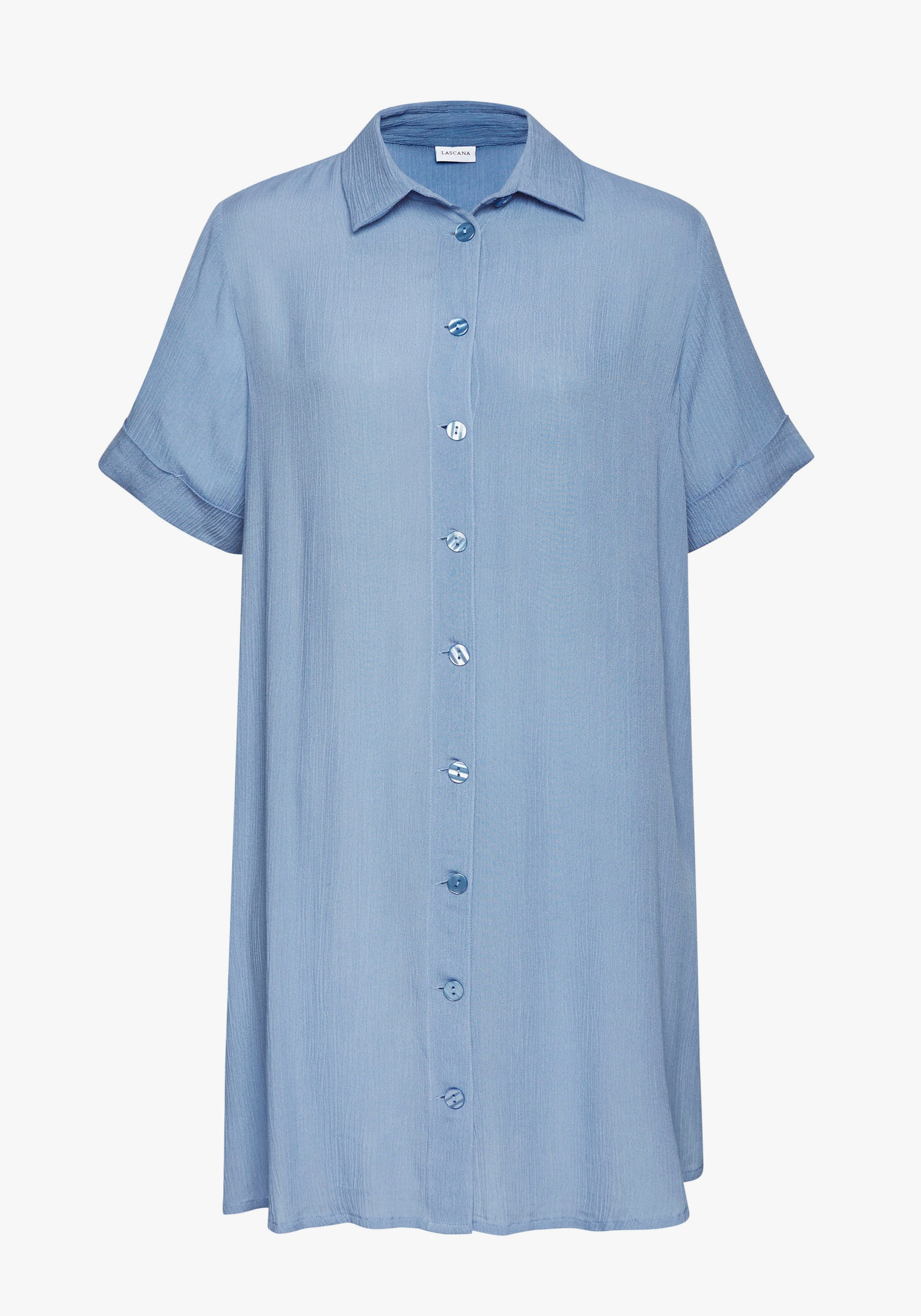 LASCANA Longline blouse - lichtblauw